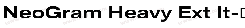NeoGram Heavy Ext It字体转换